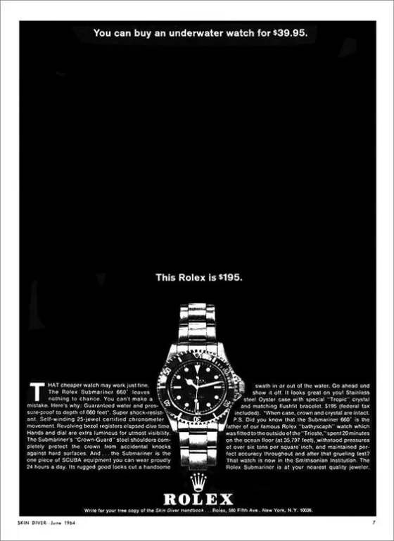 Alte Rolex Anzeige (Nr. 9)