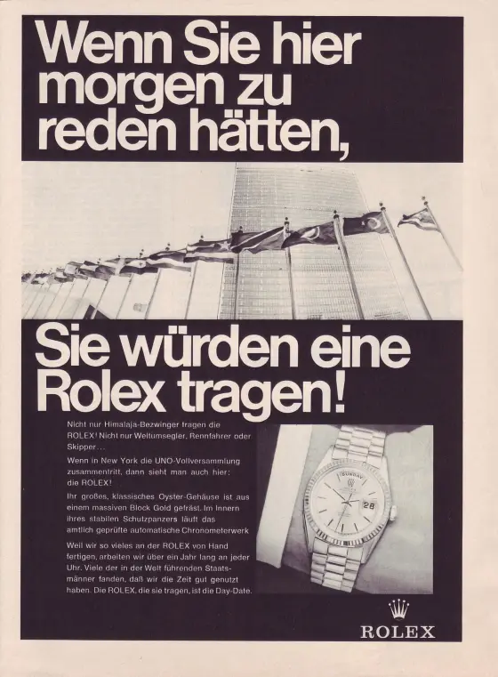 Alte Rolex Anzeige (Nr. 25)