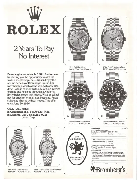 Alte Rolex Anzeige (Nr. 40)