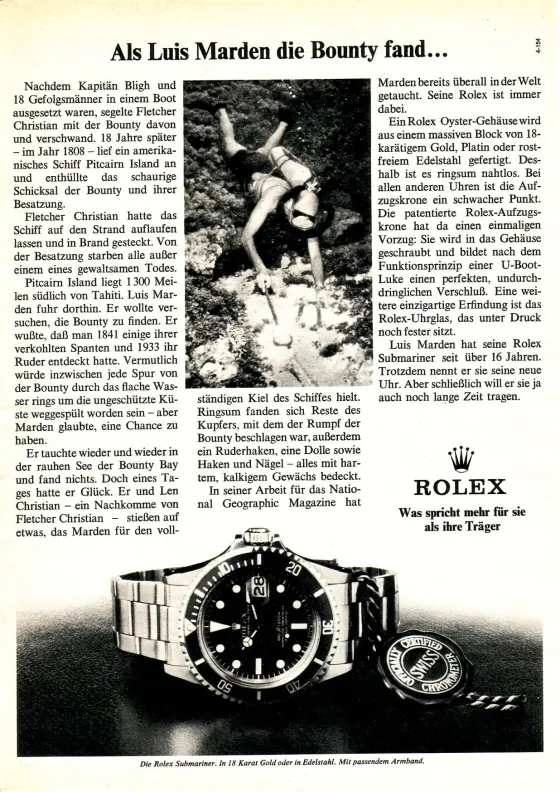 Alte Rolex Anzeige (Nr. 48)