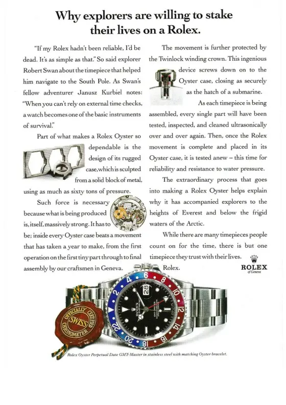 Alte Rolex Anzeige (Nr. 58)
