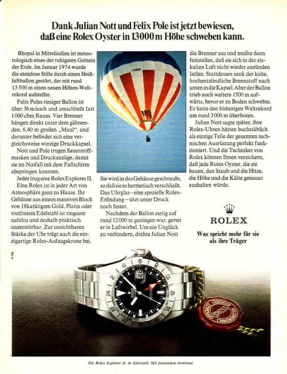 Alte Rolex Anzeige (Nr. 63)