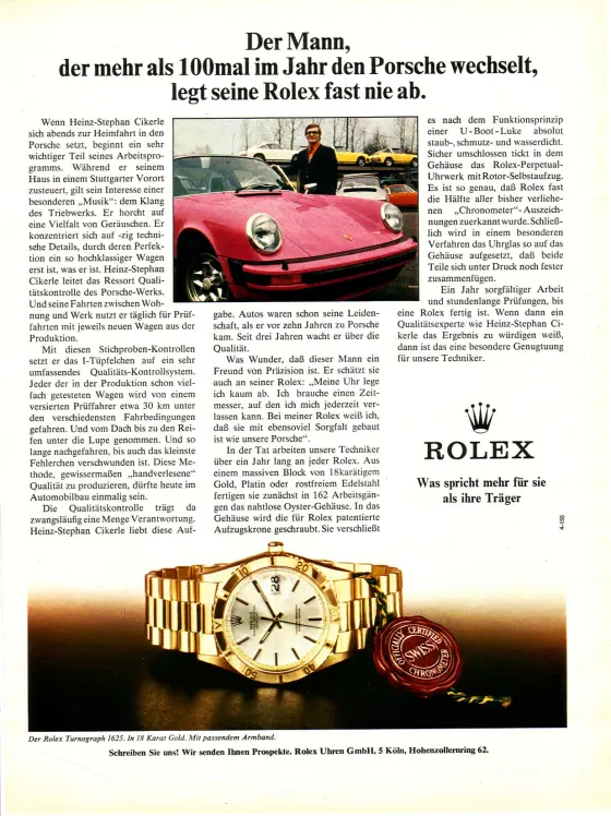 Alte Rolex Anzeige (Nr. 67)