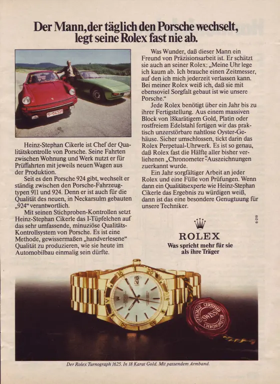 Alte Rolex Anzeige (Nr. 68)