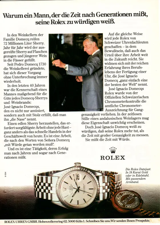 Alte Rolex Anzeige (Nr. 79)