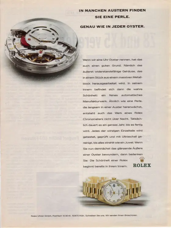 Alte Rolex Anzeige (Nr. 115)