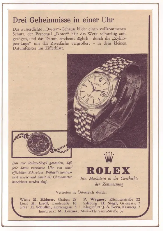 Alte Rolex Anzeige (Nr. 125)