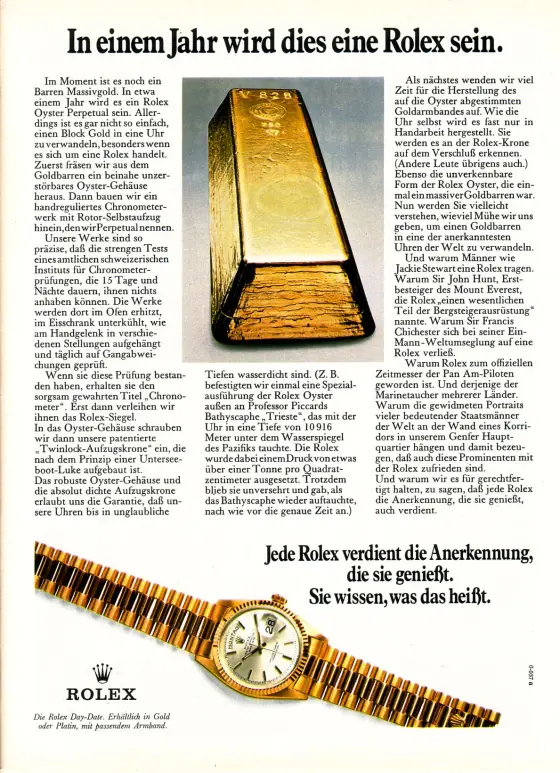 Alte Rolex Anzeige (Nr. 153)