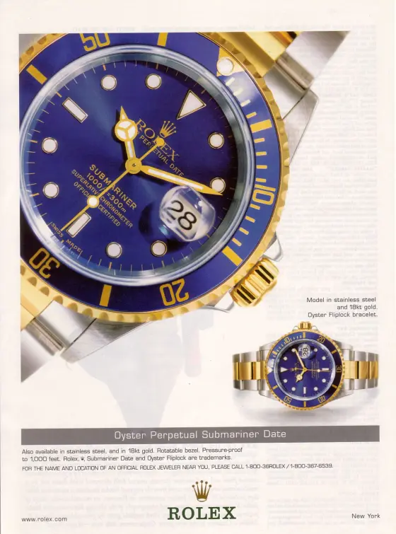 Alte Rolex Anzeige (Nr. 171)