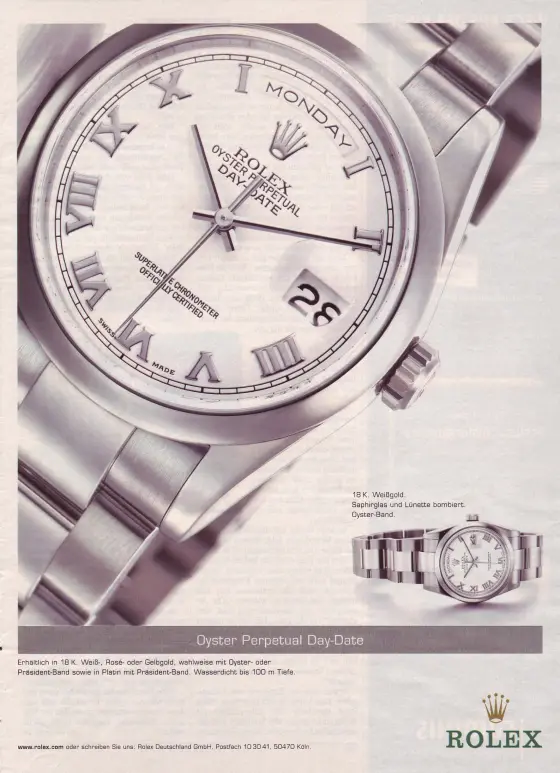Alte Rolex Anzeige (Nr. 182)