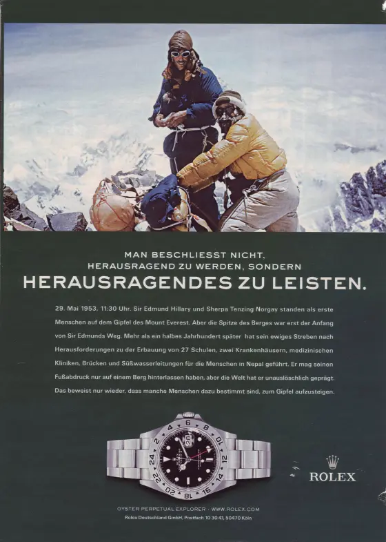 Alte Rolex Anzeige (Nr. 275)