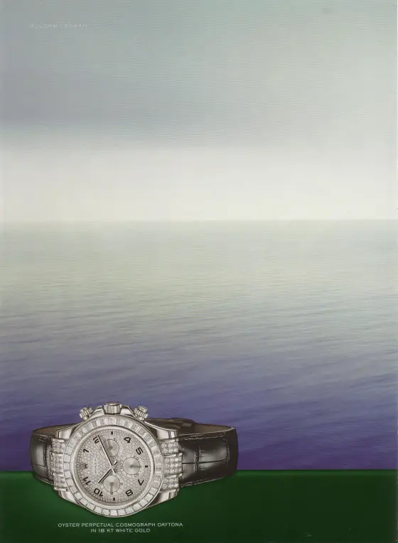 Alte Rolex Anzeige, linke Seite einer Doppelseite (Nr. 297)