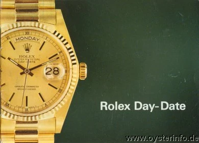 Cover of the booklet Rolex Day-Date, 1977 edition