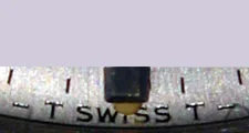 Zifferblattaufdruck T SWISS T für Indexe aus Stahl mit Tritium