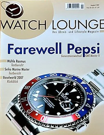 Titelseite: Watch Lounge Magazin, 02/2007